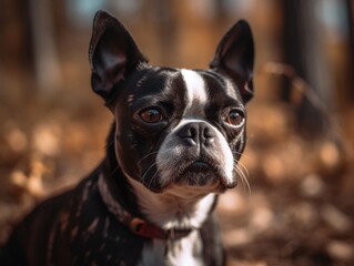 Boston Terrier dog created with Generative AI technology