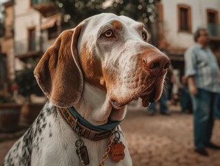Bracco Italiano dog created with Generative AI technology