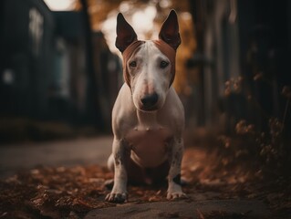 Bull Terrier dog created with Generative AI technology