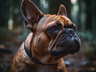 Fototapeta premium French bulldog created with Generative AI technology
