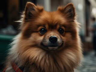 Spitz dog created with Generative AI technology