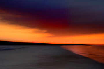 Fototapeta na wymiar Sonnenuntergang auf dem Darß