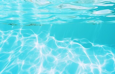 Fototapeta na wymiar beautiful blue water in the pool