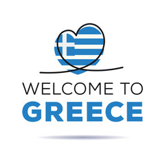 Welcome to Greece, Vector Illustration.