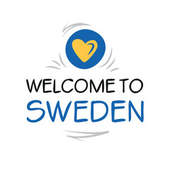 Welcome to Sweden, Vector Illustration.