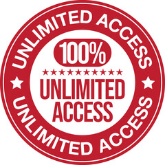 Unlimited Access. Vector Badge.