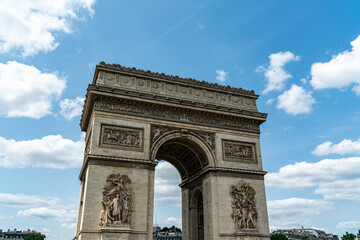 Fototapeta na wymiar Shot of the Arc de Triomphe in Paris, France
