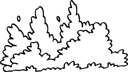 hand drawn bush illustration.