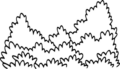 hand drawn bush illustration.
