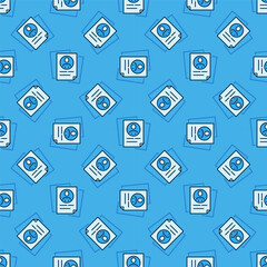 Sociology Documents vector concept blue modern seamless pattern