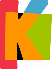 Obraz premium Alphabet in paper style ransom png letter. Flat colorful Anonymous Note Font. Latin Letter funny symbol. Childish hand drawn letter. Cut out.