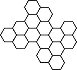 background with hexagons, illustration of a honeycomb	