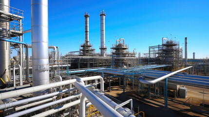 Comprehensive Scene of Oil and Gas Platform