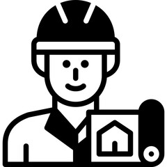 architect solid line icon