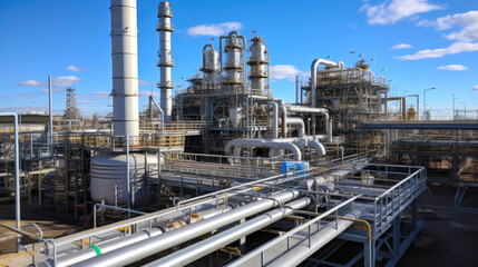 Panorama of Oil and Gas Installation