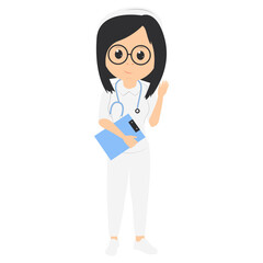 Fototapeta premium cute nurse cartoon illustration