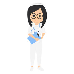 Fototapeta premium cute nurse cartoon illustration