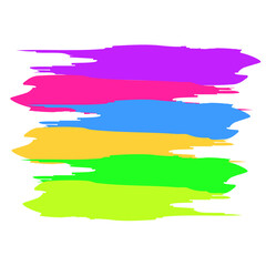 Rainbow brush stroke watercolor illustration