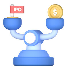 Stock market icon about value
