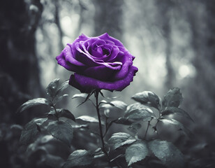 Beautiful nature floral background design with purple rose flowers