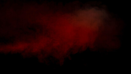 Orange and red steam on a black background.