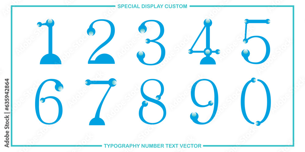Aufkleber assorted digital custom vector numbers. minimum. color gradation. dark. banner network. 3d effect. d