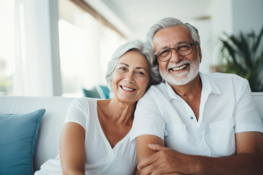 Portrait of a happy smiling senior couple 