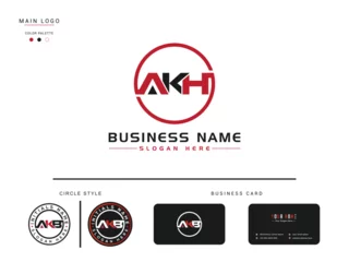 Deurstickers Initial Luxury AKH Business Logo, Monogram akh Logo Letter Design © VectorStar