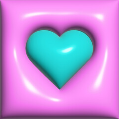 Heart on a pink background