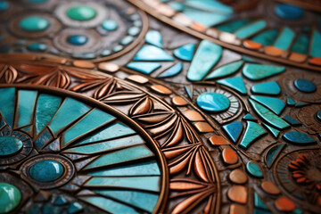 Vibrant Handcrafted Ceramic Mosaic Patterns