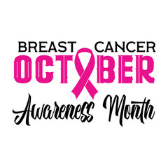 Breast Cancer October Awareness Month Svg