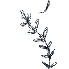 seamless hand-drawn black and white flowers