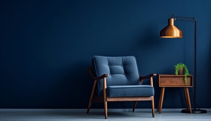 Sleek Elegance: Armchair In Stylish Wooden Living Room Design