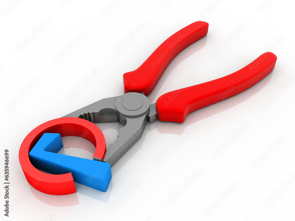 Poster 3d illustration checkbox tick with cutting player
