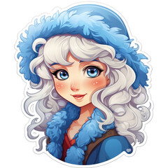 Sticker of a Snow Maiden