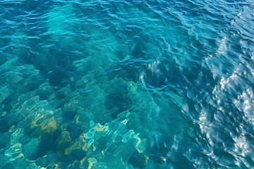 Fototapeta na wymiar Blue sea wave texture