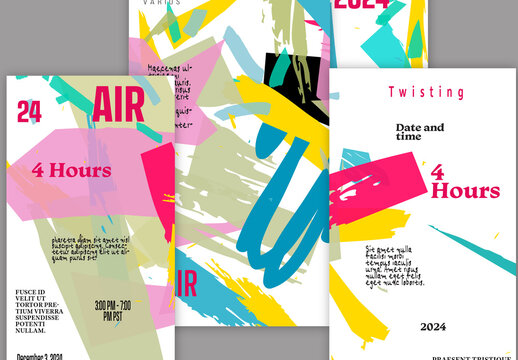 Social Media Post Layout Abstract Creative Art Cuts