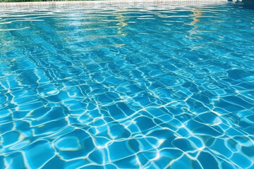 Fototapeta na wymiar Water surface in swimming pool