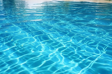 Water surface in swimming pool - obrazy, fototapety, plakaty