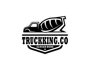 mixer truck logo vector