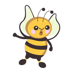 Obraz premium cartoon funny bee