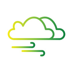 Fall Season Wind Gradient Line Icon