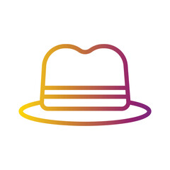 Fall Hat Holiday Gradient Line Icon