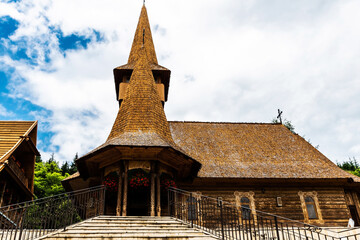 Fototapeta na wymiar The Monastery of the Protection of the Mother of God. Suceava county, Bucovina. Dorna-Arini, Romania.