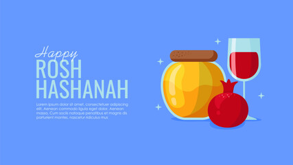 rosh hashanah banner template vector