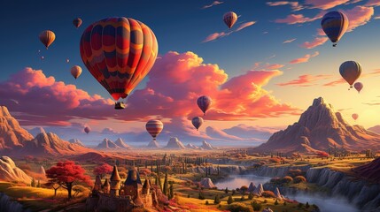 Hot air balloon trip