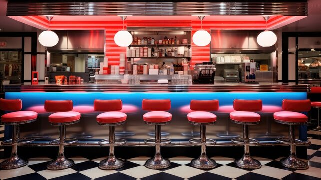 American retro diner