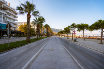 Vlora, Albania Road View. Summer in Albania