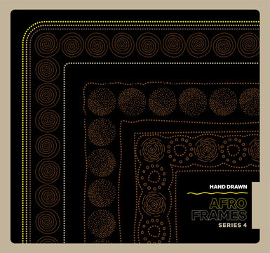 Hand drawn Afro boarder patterns