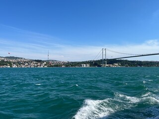 suspension bridge on the bosphorus istanbul